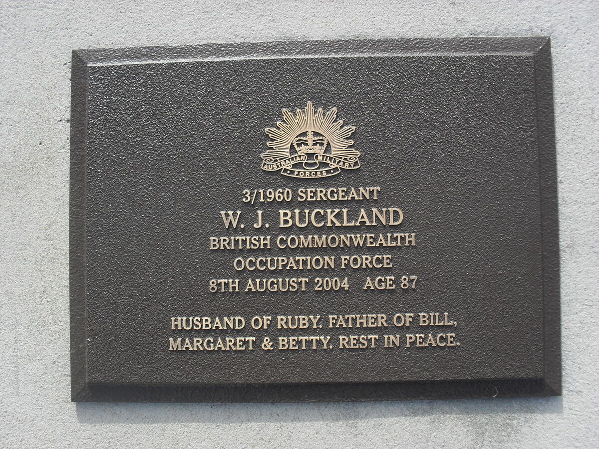 Buckland, William J Creswick Cemetery